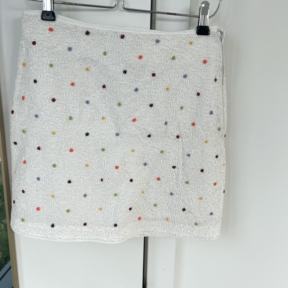 & Other Stories Beaded White Miniskirt - Picture 2 of 9